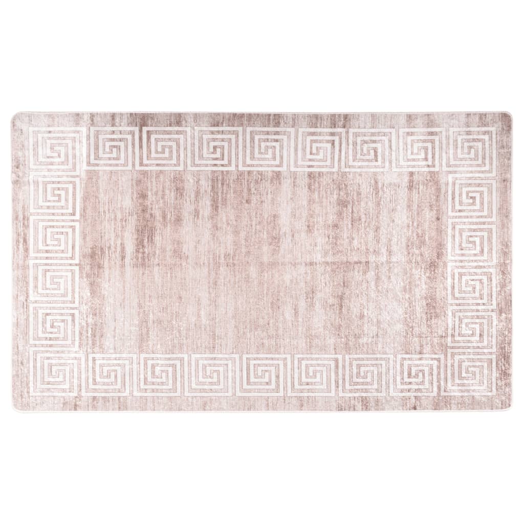 VidaXL Vloerkleed wasbaar antislip 120x170 cm beige