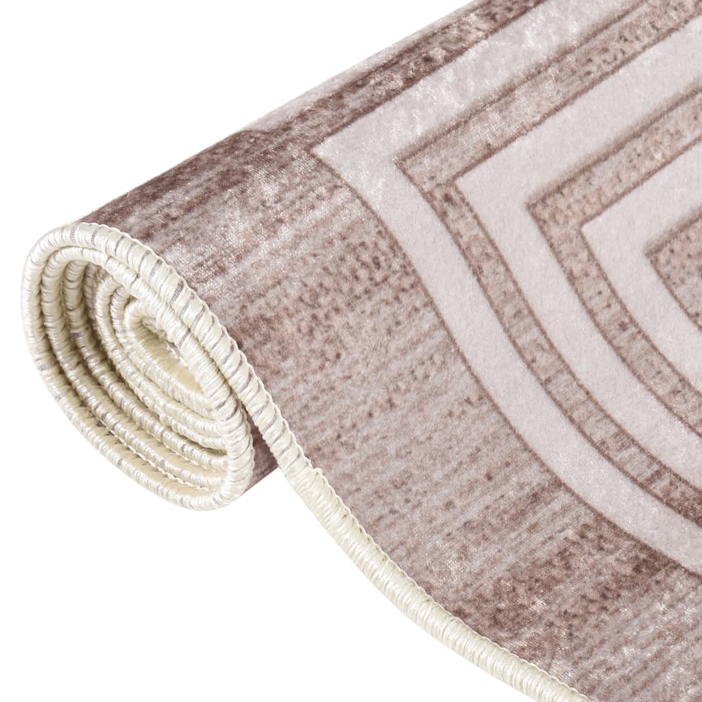 VidaXL Vloerkleed wasbaar antislip 120x170 cm beige