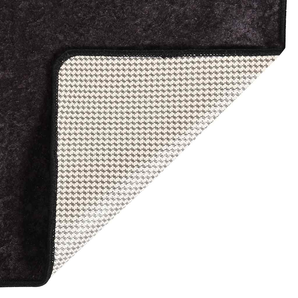 Vidaxl vloerkleed wasbaar antislip 120x170 cm antracietkleurig