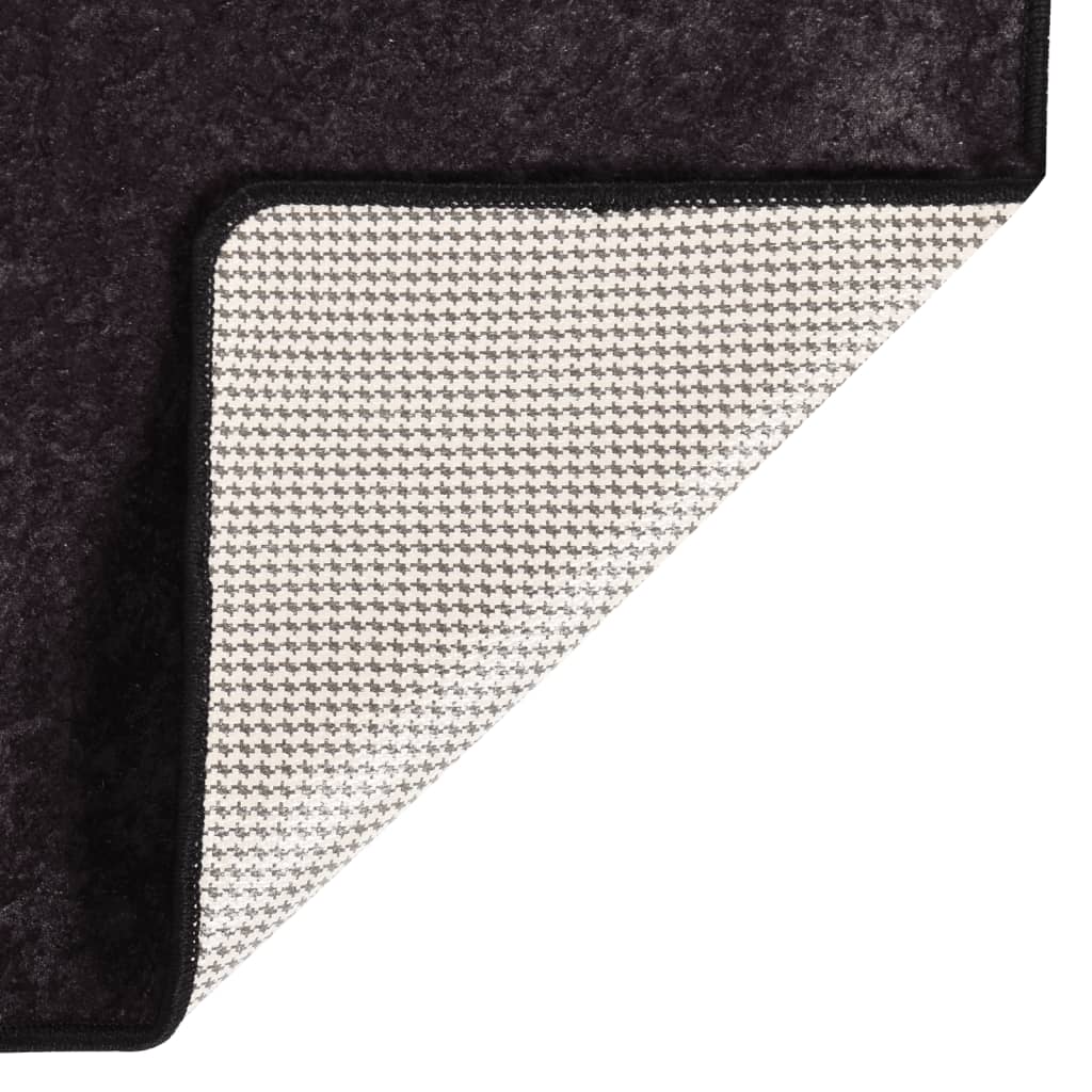 Vidaxl vloerkleed wasbaar antislip 150x230 cm antracietkleurig