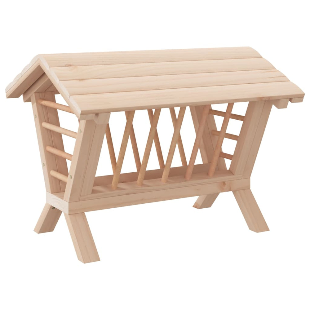VidaXL Hooiruif voor konijnen 44x33x33 cm massief vuurhout
