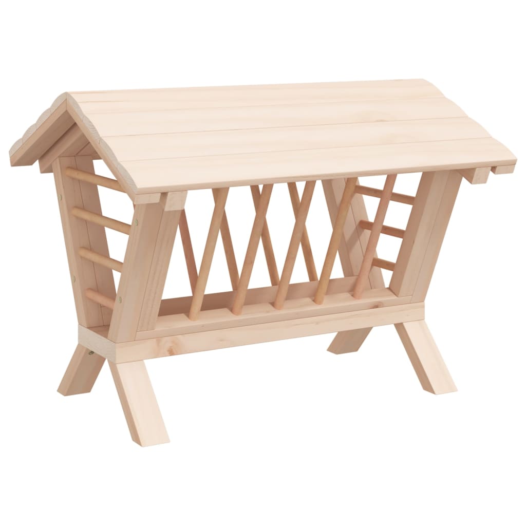 VidaXL Hooiruif voor konijnen 44x33x33 cm massief vuurhout