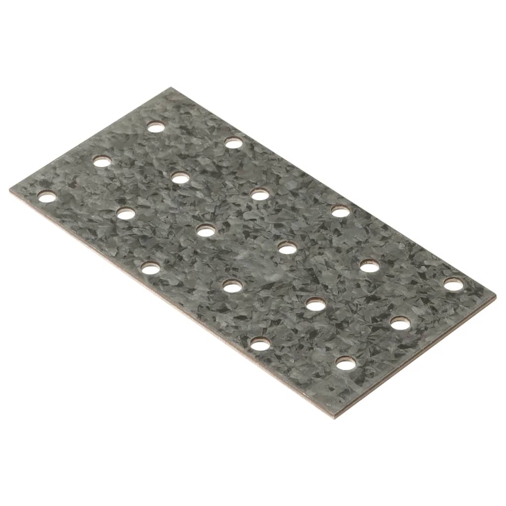 Vidaxl plaat geperforeerd 40 st 2 mm 120x60 mm gegalvaniseerd staal