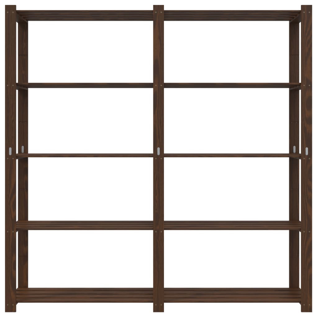 Vidaxl opbergrek 5-laags 170x38x170 cm massief groenhout bruin