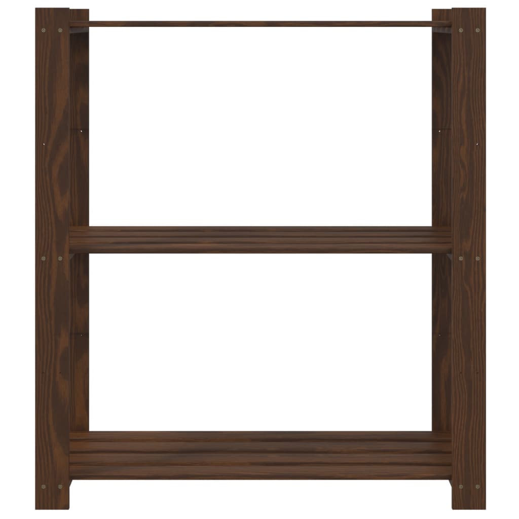 Vidaxl opbergrek 3-laags 80x38x90 cm massief groenenhout bruin