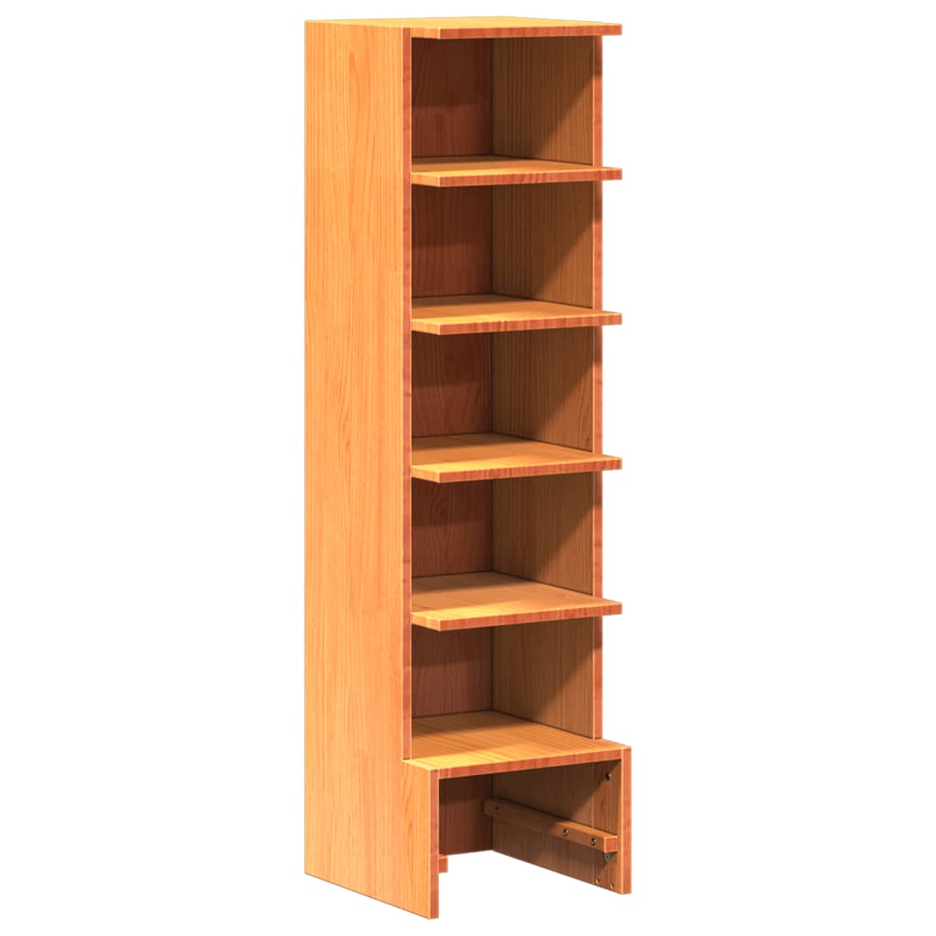 VidaXL Schoenenkast 28x30x104 cm massief groenenhout wasbruin
