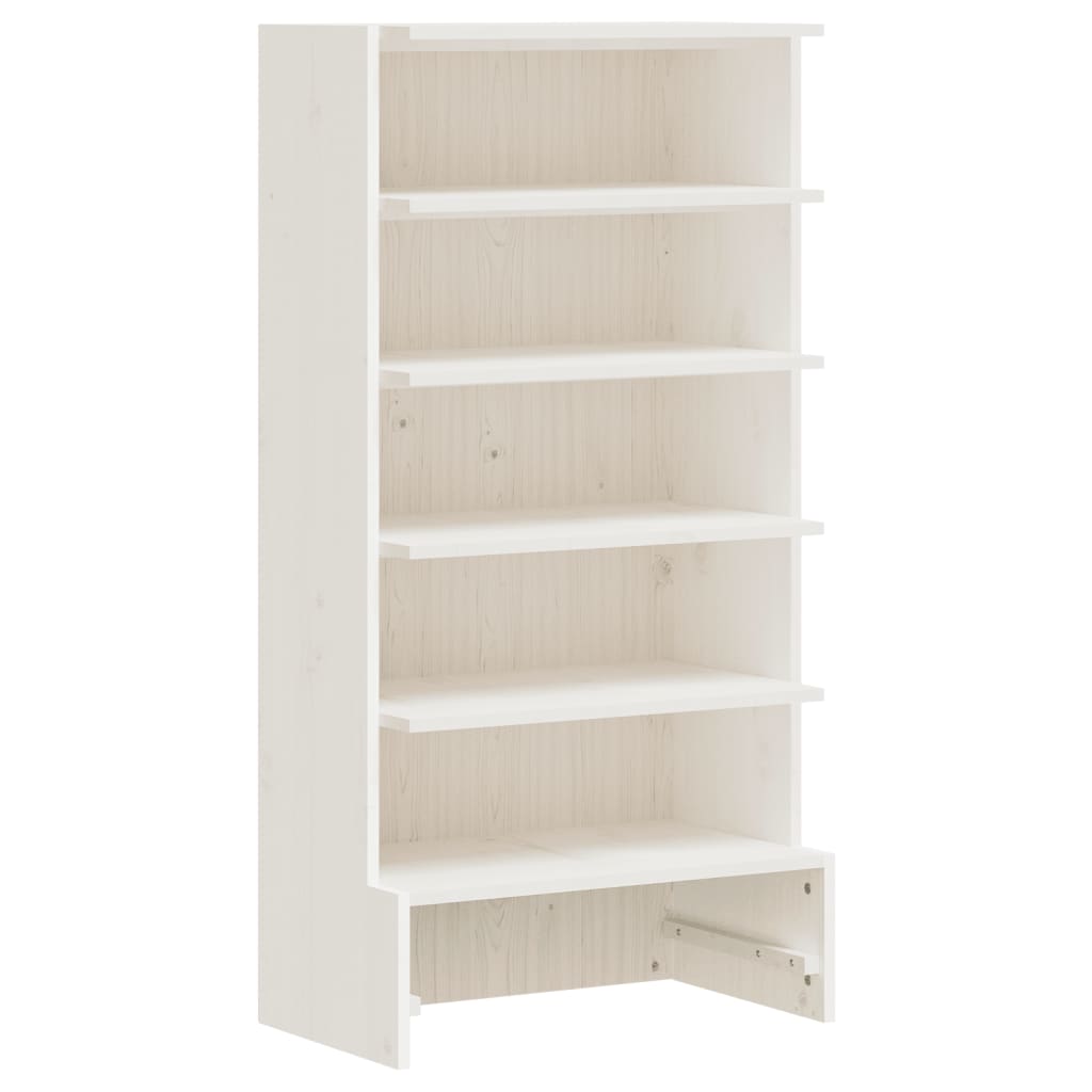 VidaXL Schoenenkast 52x30x104 cm massief groenhout wit