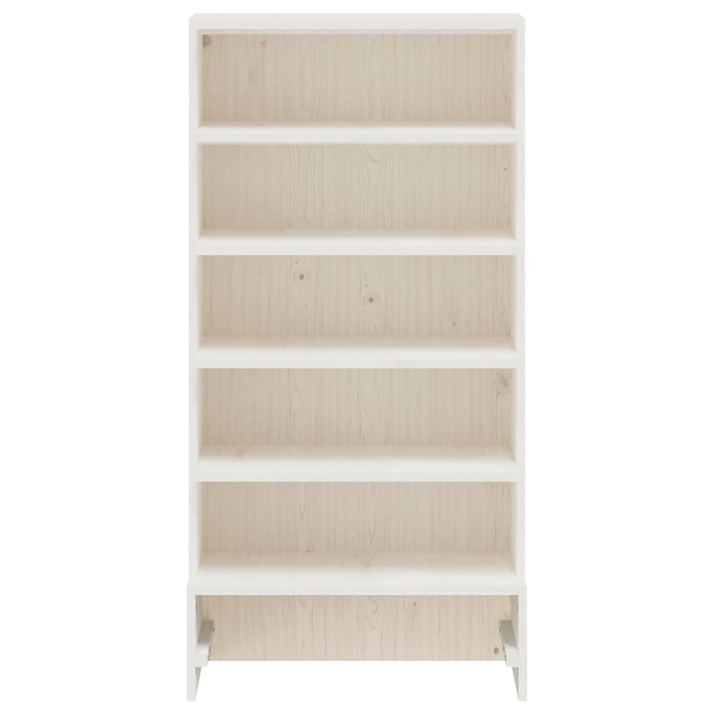 VidaXL Schoenenkast 52x30x104 cm massief groenhout wit