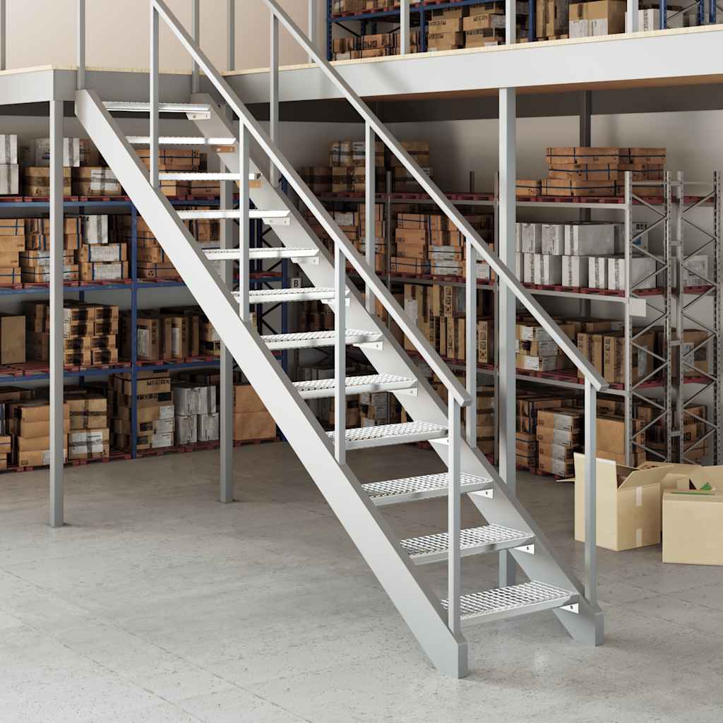 Vidaxl traptrede haan 60x24x7 cm gegalvaniseerd staal