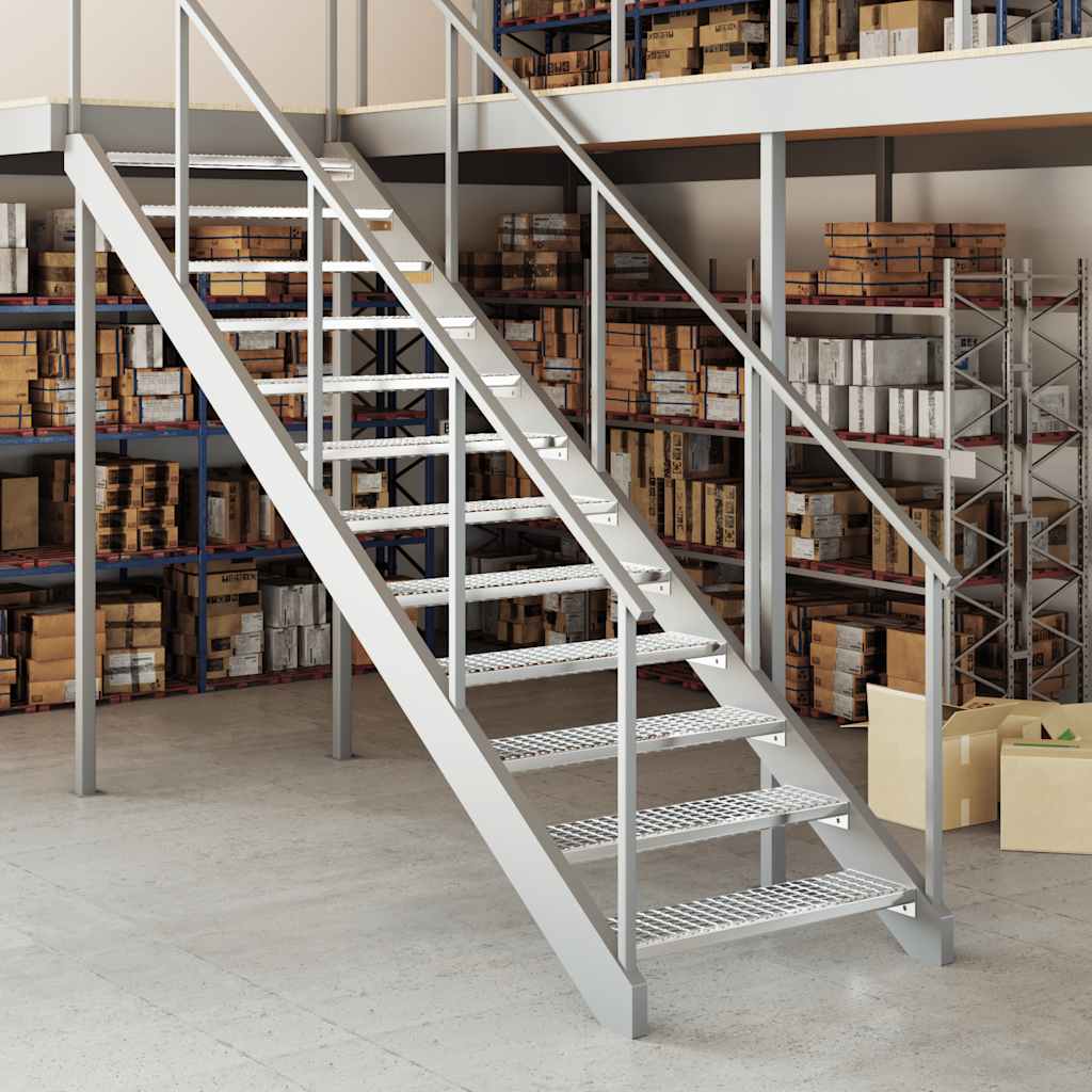 Vidaxl traptrede haan 100x24x7 cm gegalvaniseerd staal