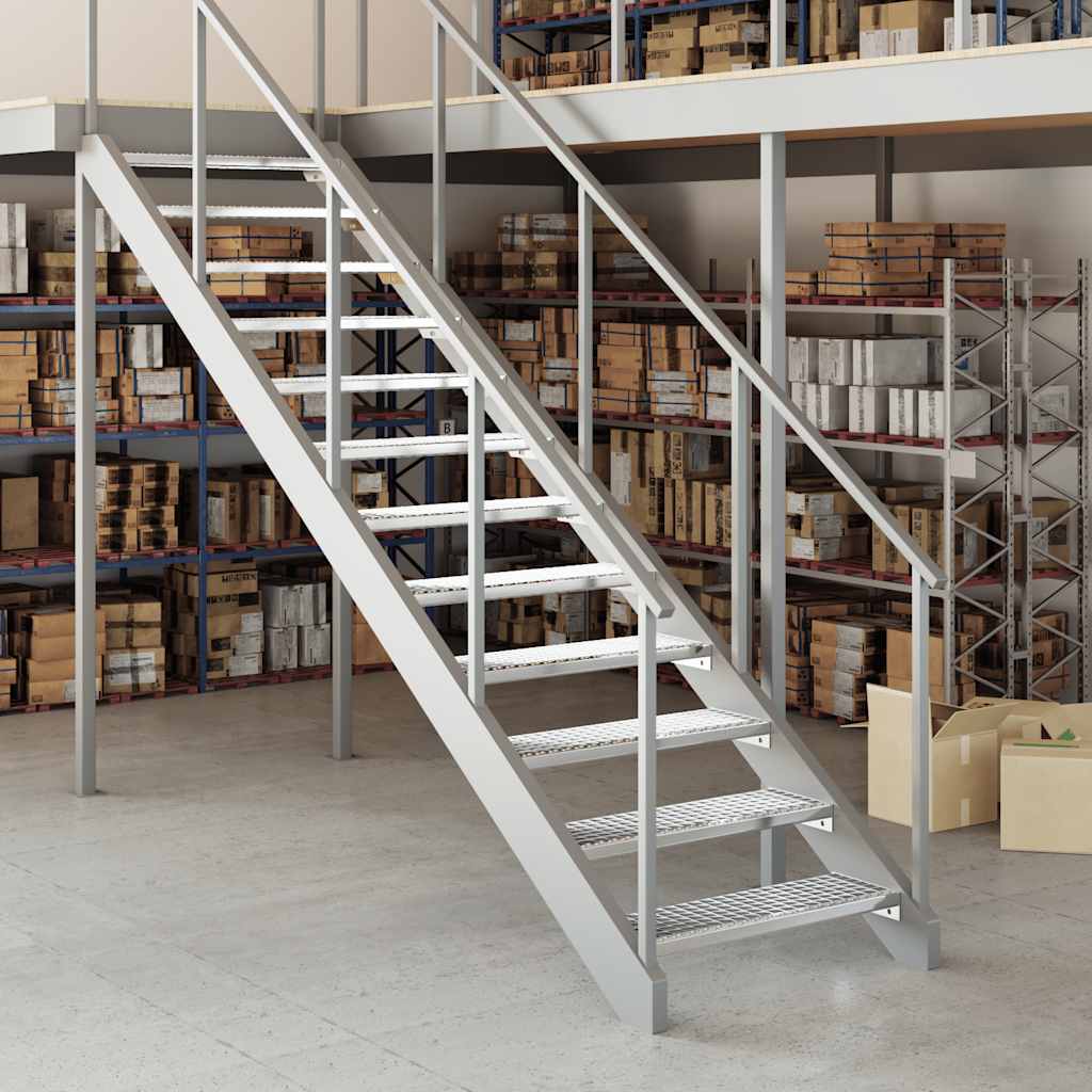 Vidaxl traptrede haan 80x24x7 cm gegalvaniseerd staal