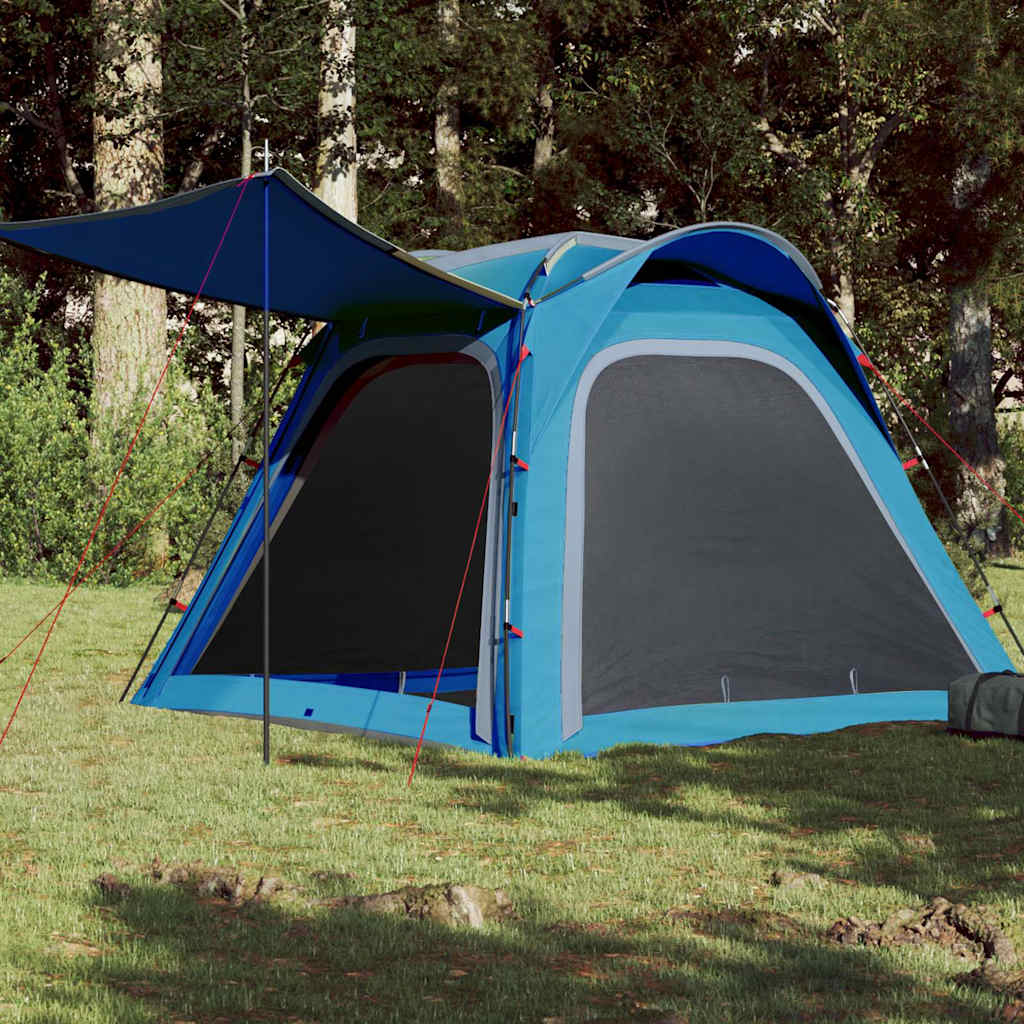 Vidaxl tent 4-persoons waterdichte snelontgrendeling blauw