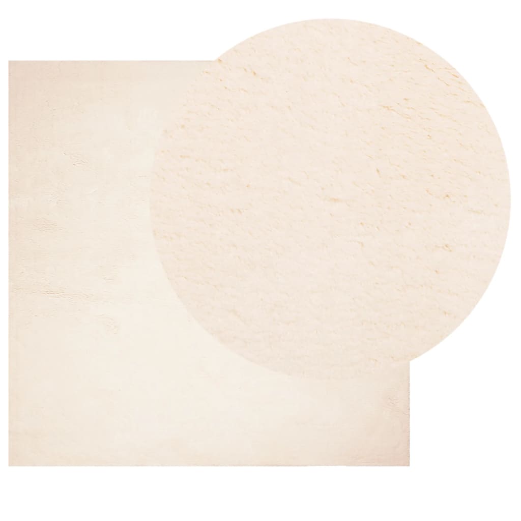 Vidaxl vloerkleed huarte laagpolig zacht wasbaar 240x240 cm beige