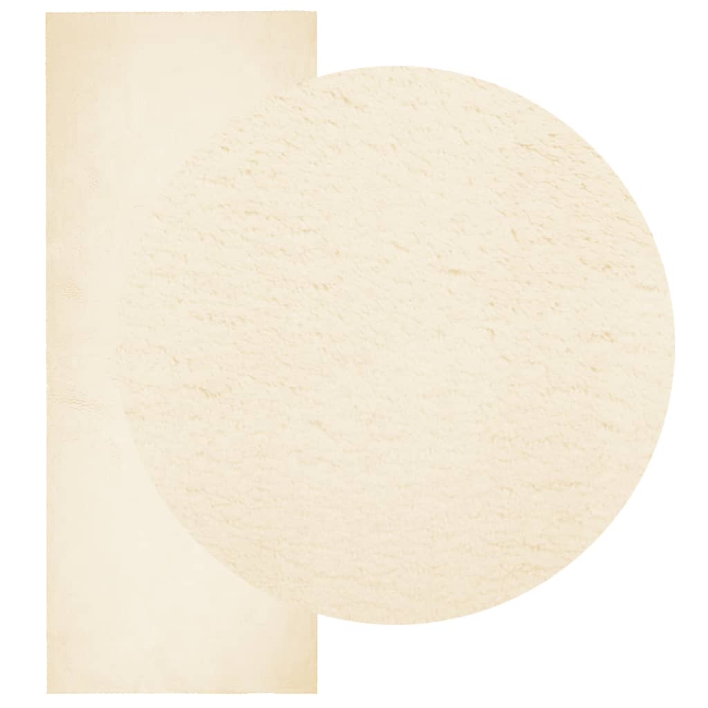 Vidaxl vloerkleed huarte laagpolig zacht wasbaar 80x200 cm crème
