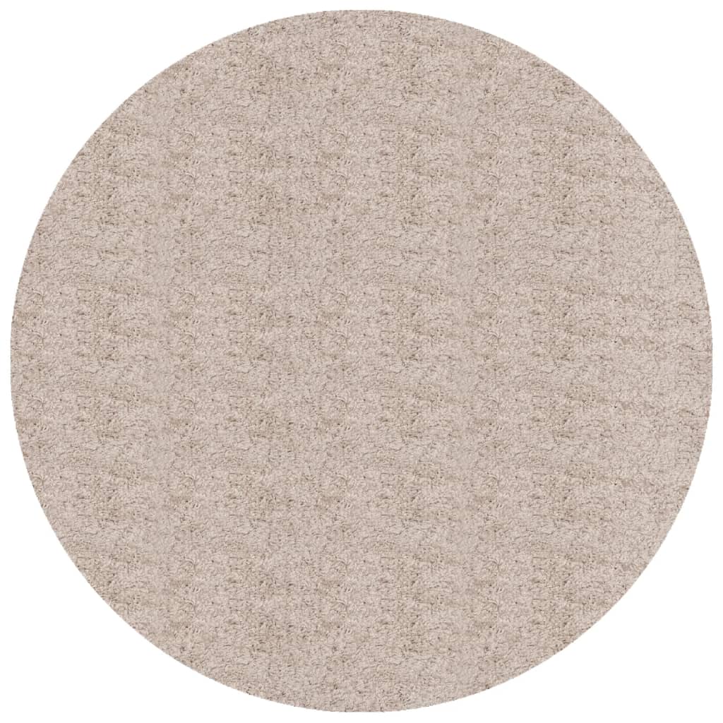 Vidaxl vloerkleed pamplona shaggy hoogpolig modern ø 200 cm beige