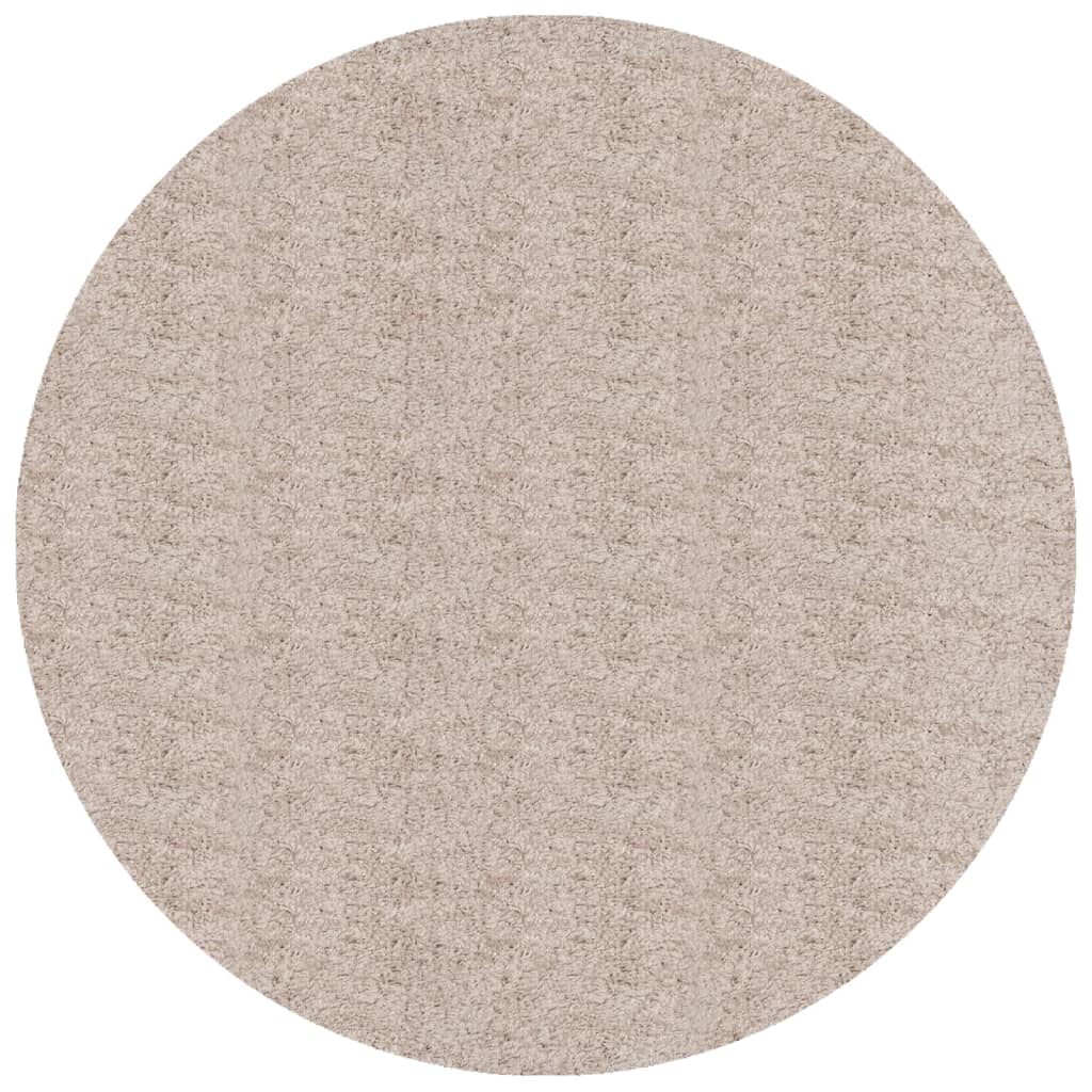 Vidaxl vloerkleed pamplona shaggy hoogpolig modern ø 240 cm beige