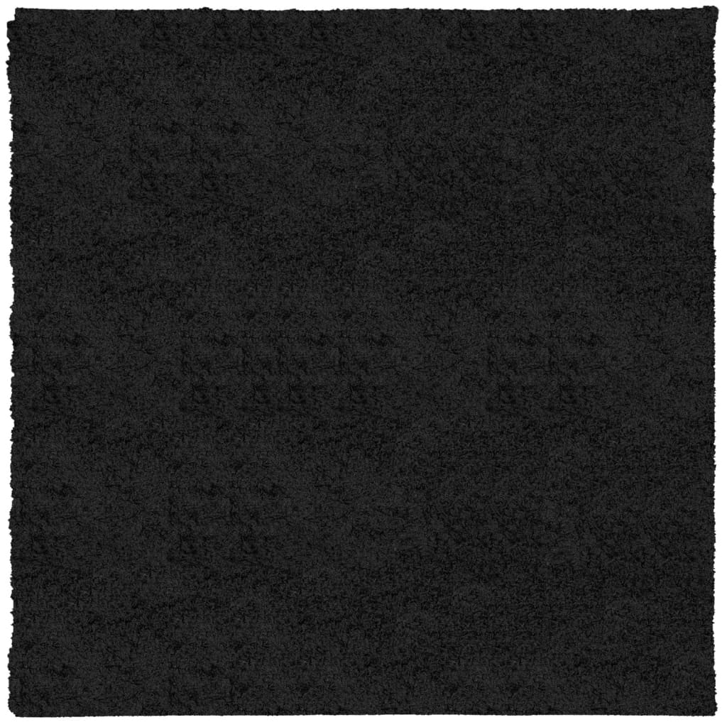 Vidaxl vloerkleed pamplona shaggy hoogpolig modern 160x160 cm zwart