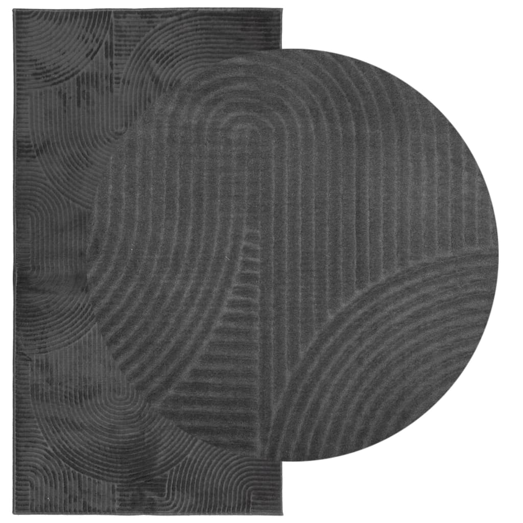 Vidaxl vloerkleed iza laagpolig scandinavisch 80x150 cm antraciet