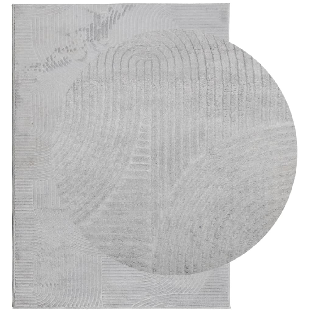 Vidaxl vloerkleed iza laagpolig scandinavisch 240x340 cm grijs