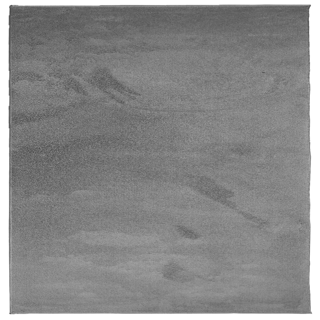 Vidaxl vloerkleed oviedo laagpolig 240x240 cm antracietkleurig