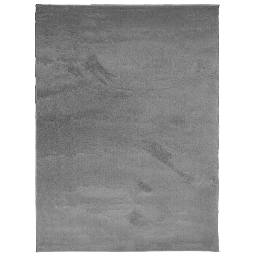 Vidaxl vloerkleed oviedo laagpolig 240x340 cm antracietkleurig