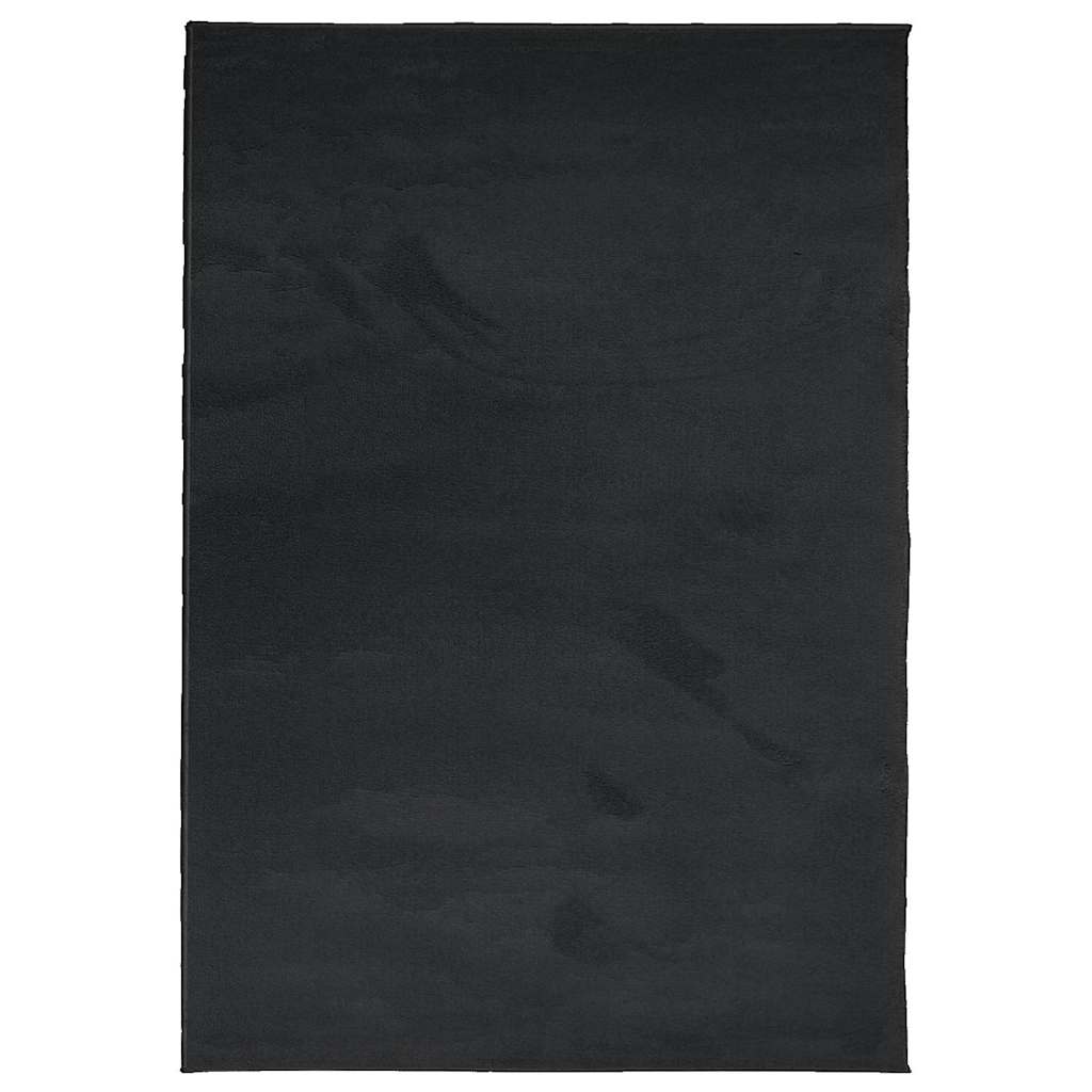 Vidaxl vloerkleed oviedo laagpolig 160x230 cm zwart