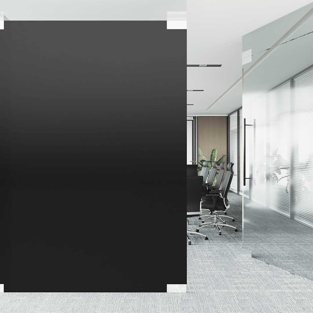 Vidaxl raamfolies 3 st statisch mat pvc zwart
