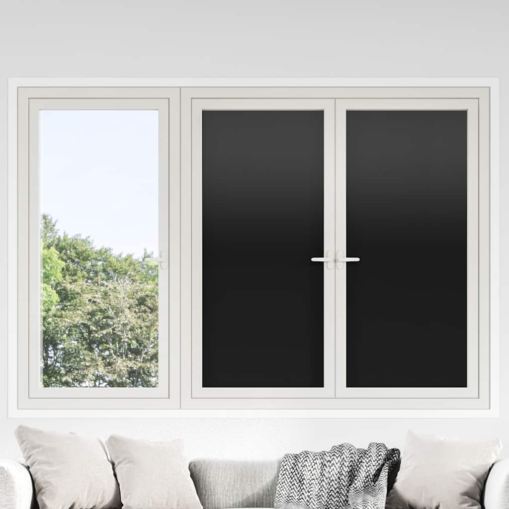 Vidaxl raamfolies 3 st statisch mat pvc zwart