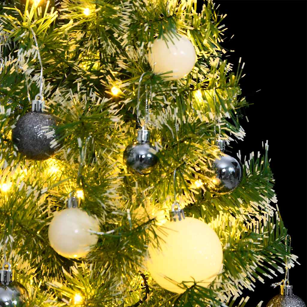 Vidaxl kunstkerstboom 150 led's kerstballen en sneeuw 150 cm
