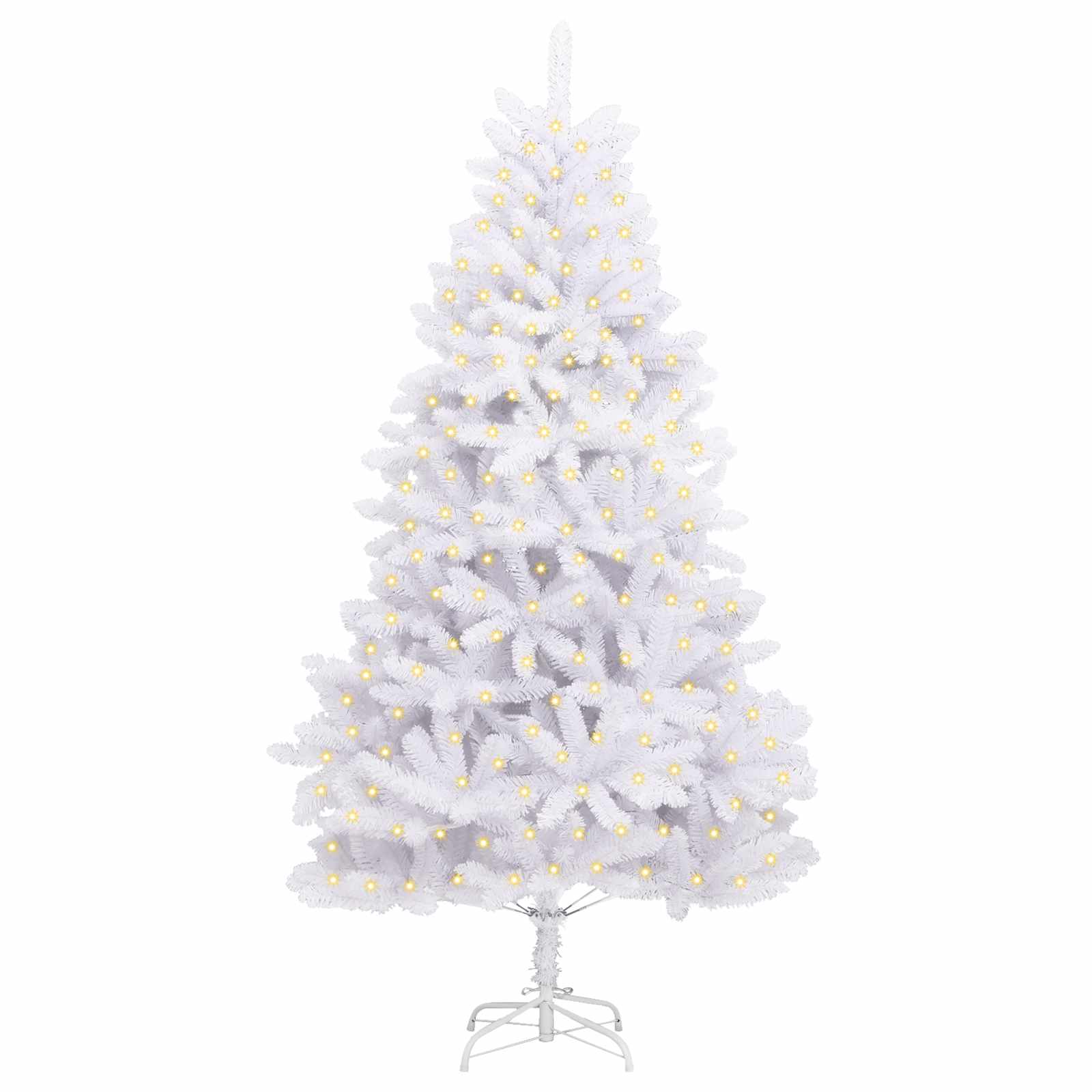 Vidaxl kunstkerstboom met 300 led wit 180 cm pvc en metaal