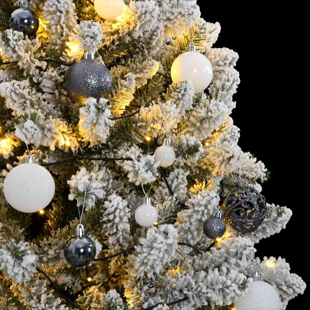 Vidaxl kunstkerstboom met scharnieren 300 led's en kerstballen 270 cm