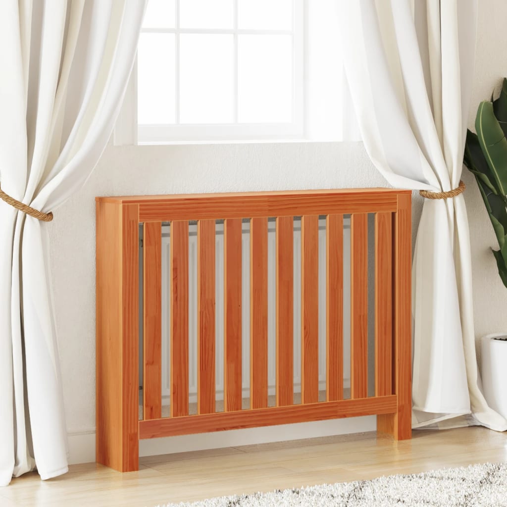 Vidaxl radiatorombouw 108,5x19x84 cm massief groenhout wasbruin