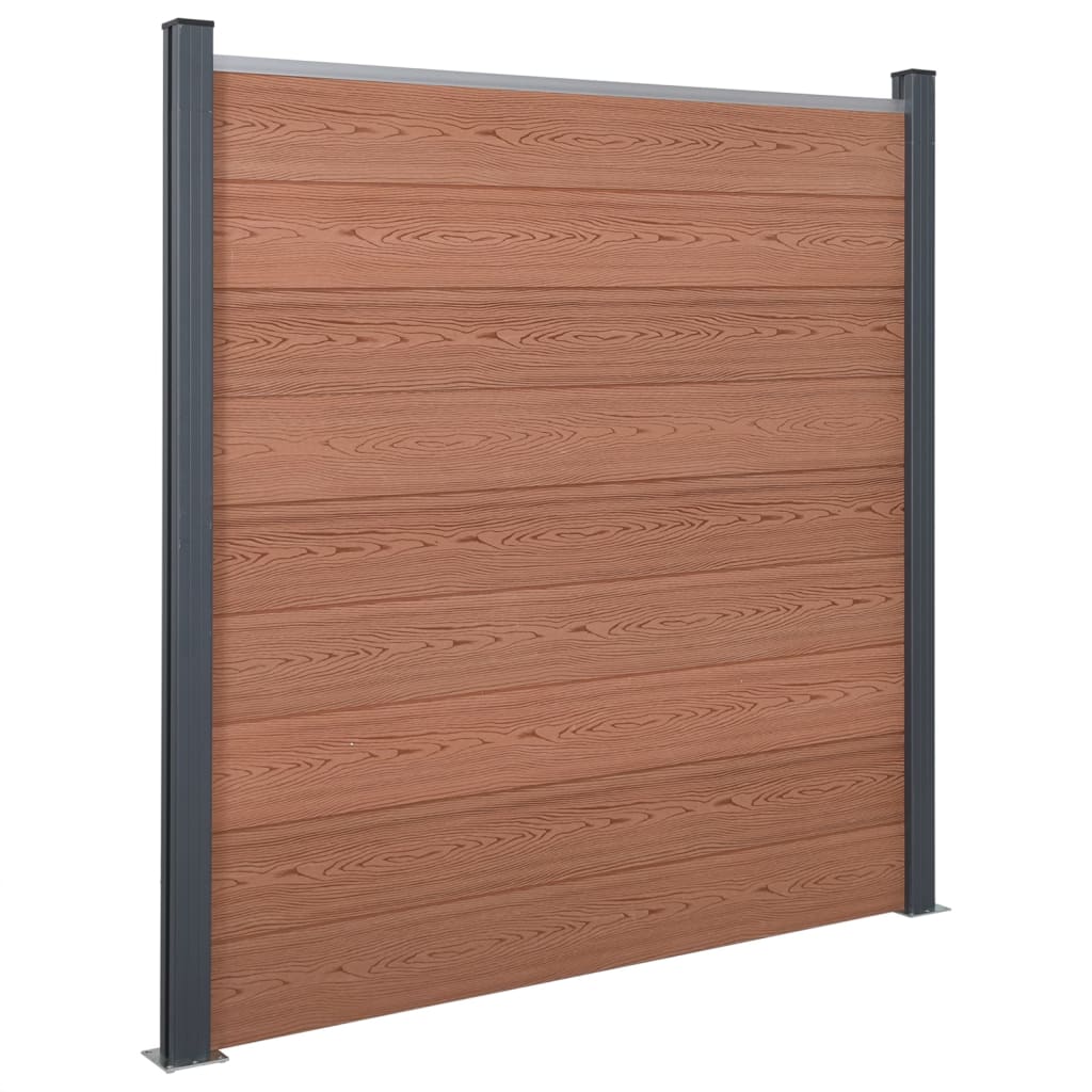 VidaXL Schuttingpanelenset 180x186 cm HKC bruin