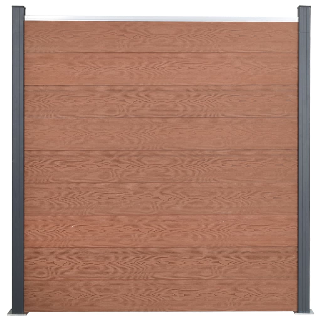VidaXL Schuttingpanelenset 180x186 cm HKC bruin