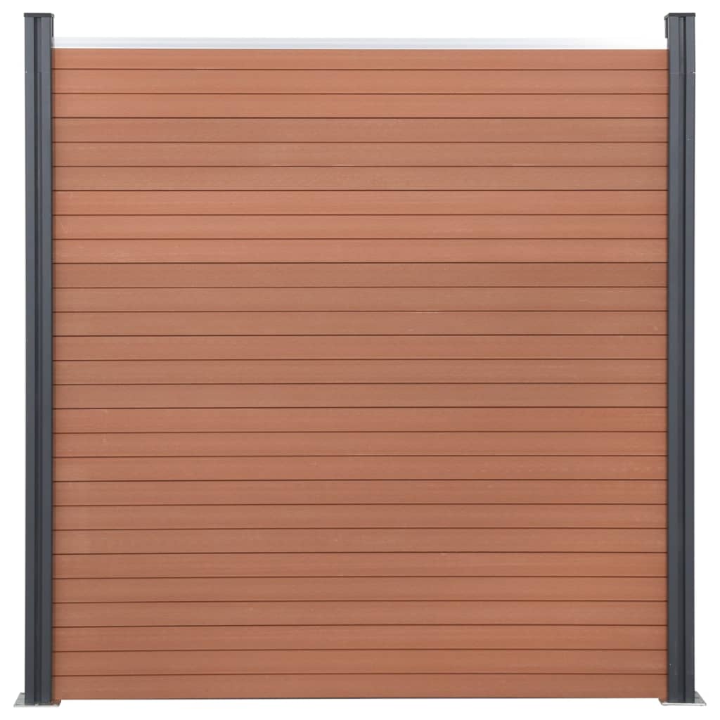 VidaXL Schuttingpanelenset 180x186 cm HKC bruin