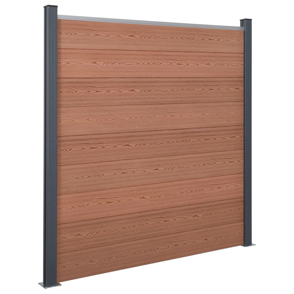 VidaXL Schuttingpanelenset 526x186 cm HKC bruin
