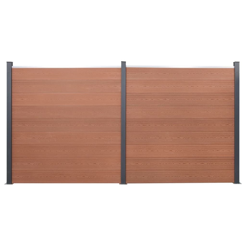 VidaXL Schuttingpanelenset 353x186 cm HKC bruin