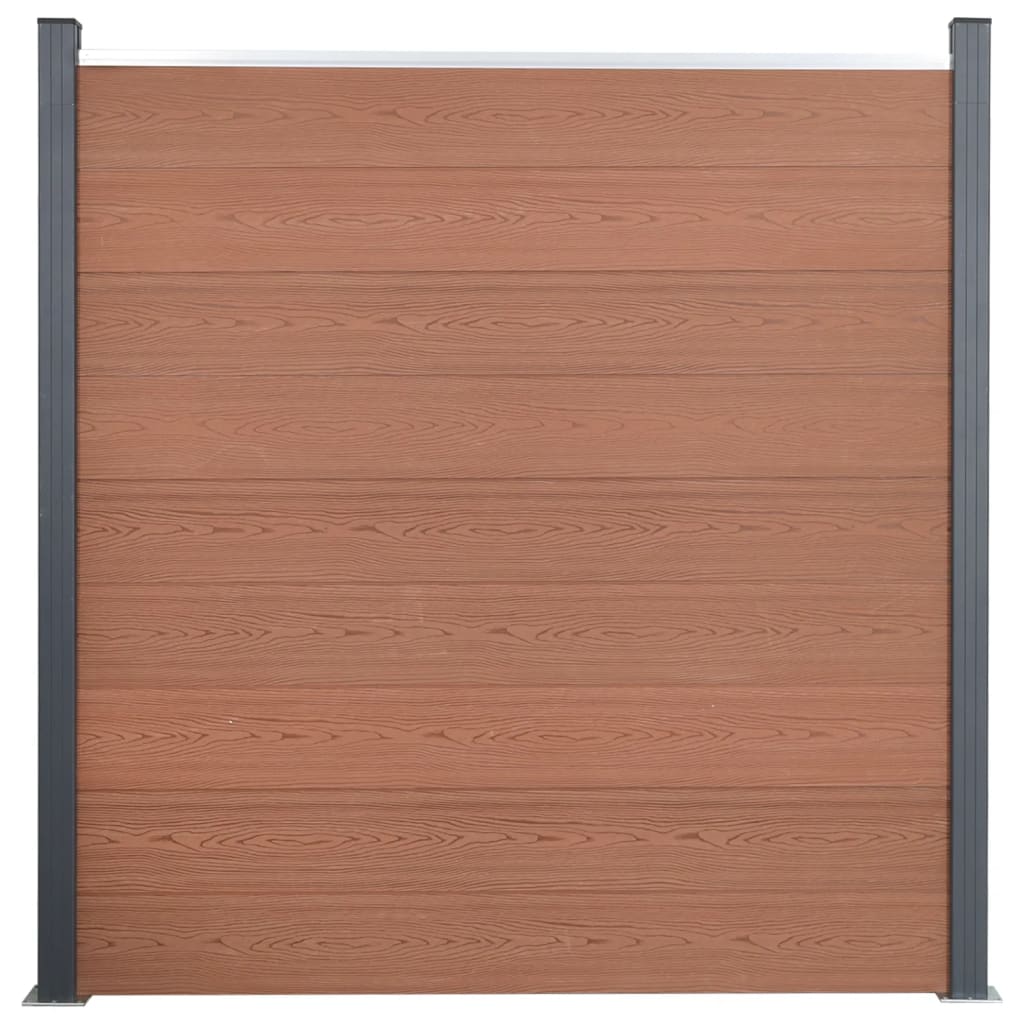 VidaXL Schuttingpanelenset 353x186 cm HKC bruin