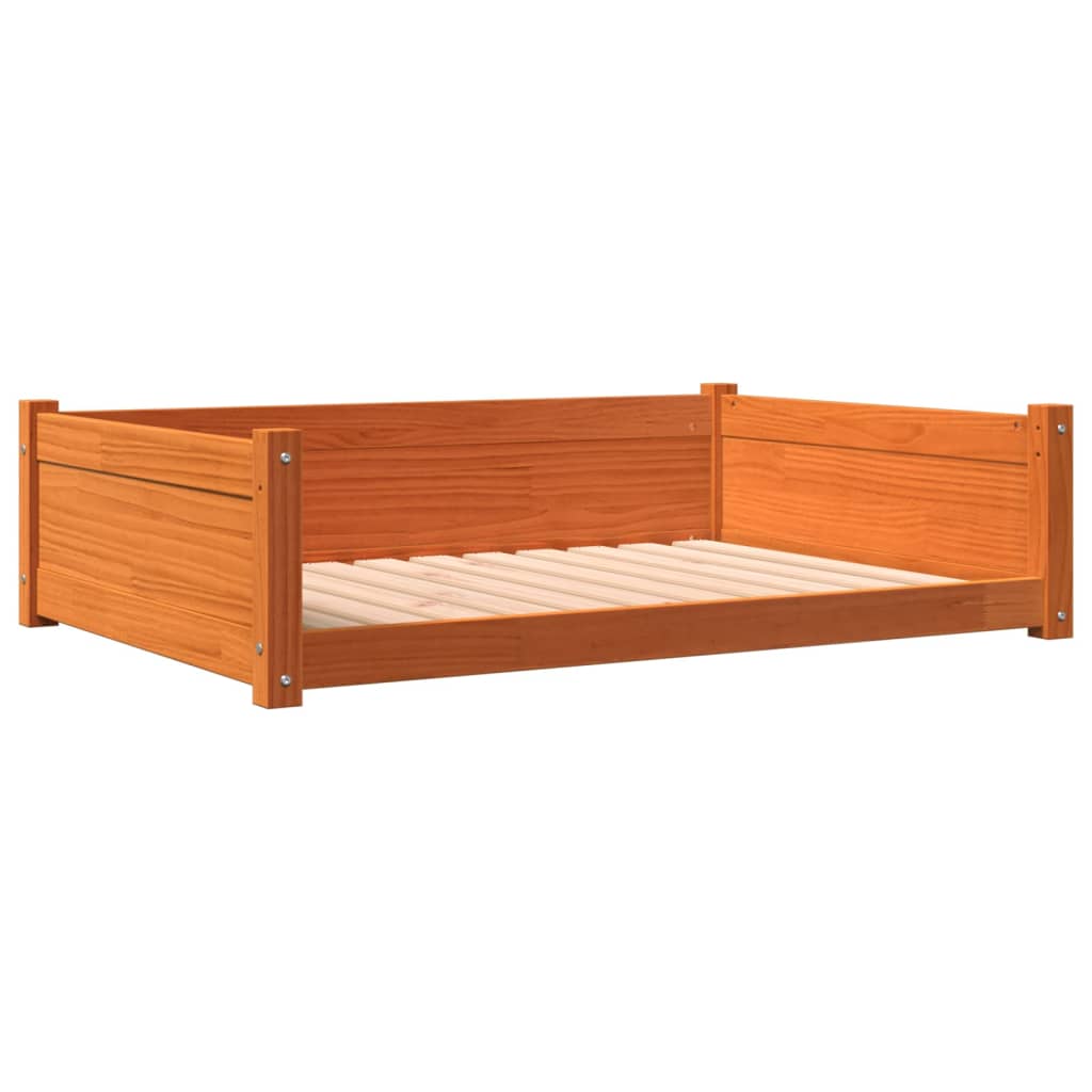 Vidaxl hondenmand 105,5x75,5x28 cm massief groenhout wasbruin