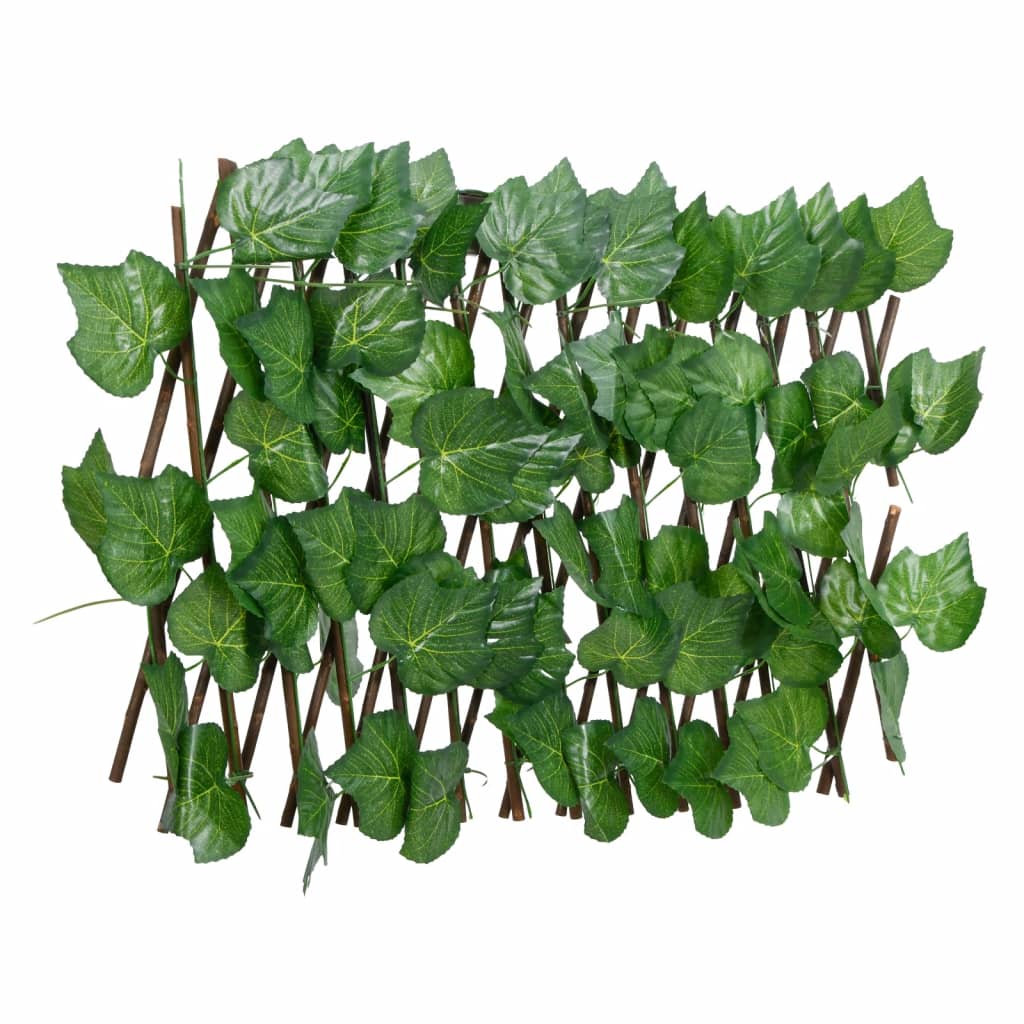 Vidaxl kunstplant druivenblad op latwerk uittrekbaar 180x20 cm groen