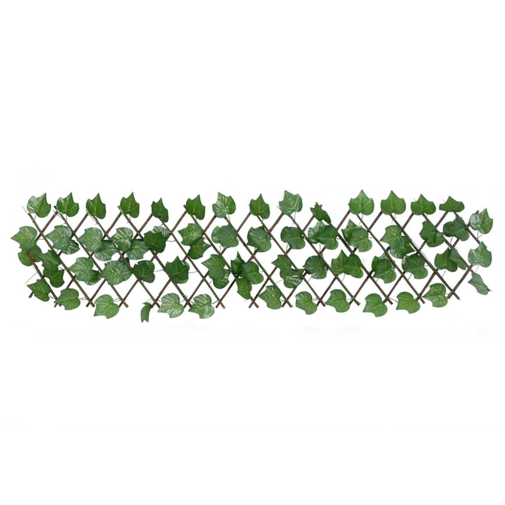 Vidaxl kunstplant druivenblad op latwerk uittrekbaar 180x20 cm groen