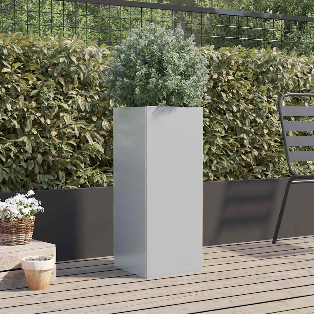 Vidaxl plantenbak 32x29x75 cm gegalvaniseerd staal zilverkleurig