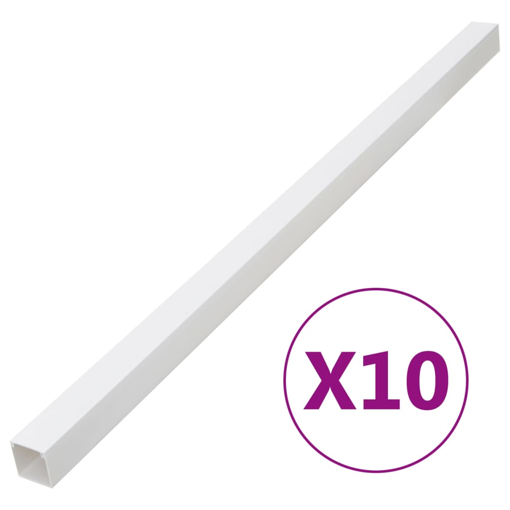 Vidaxl kabelgoot 100x60 mm 10m pvc