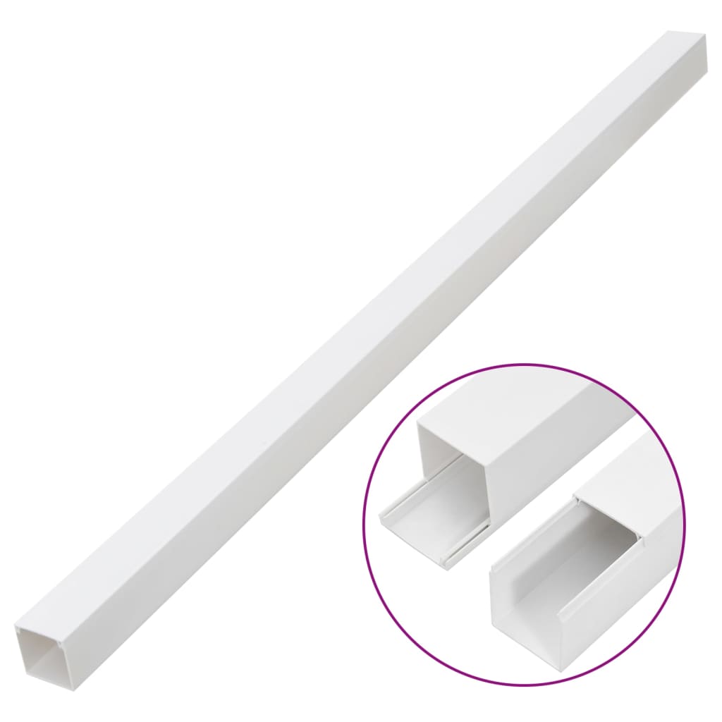 Vidaxl kabelgoot 100x60 mm 10m pvc