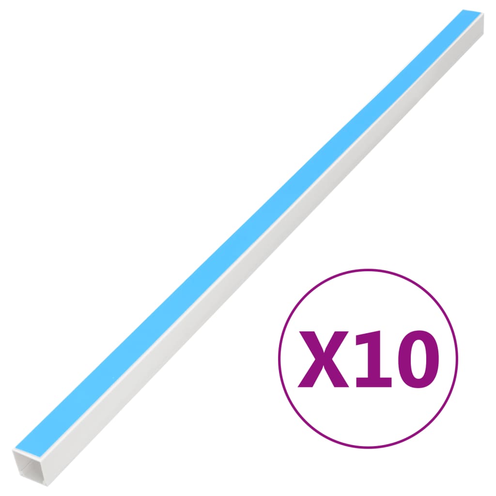 Vidaxl kabelgoot zelfklevend 33x33 mm 10 m pvc