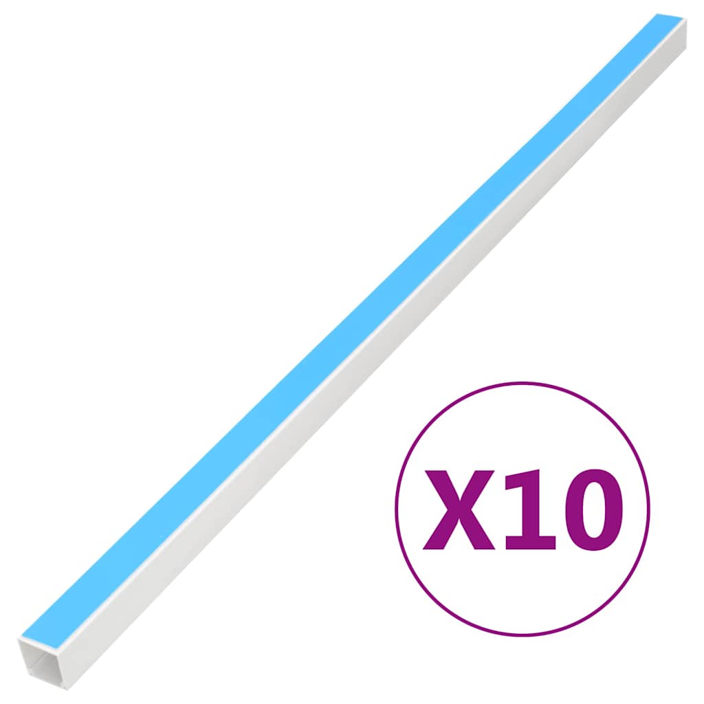 Vidaxl kabelgoot zelfklevend 40x40 mm 10 m pvc