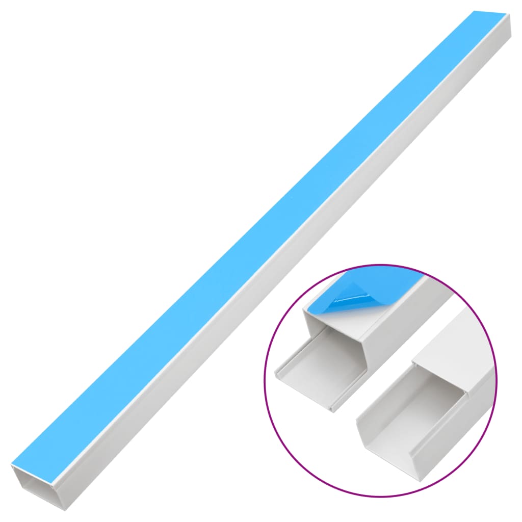 Vidaxl kabelgoot zelfklevend 50x25 mm 10 m pvc