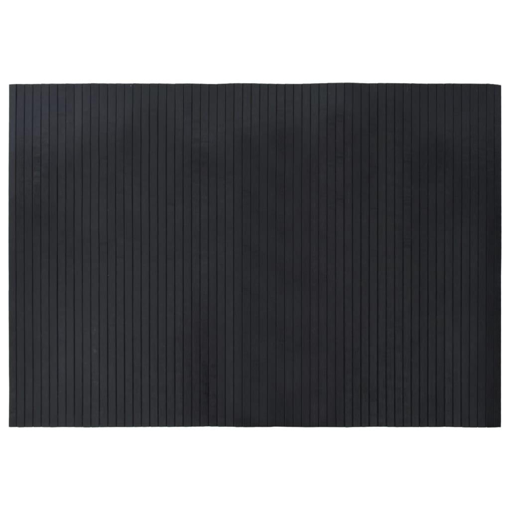Vidaxl vloerkleed rechthoekig 70x100 cm bamboe zwart