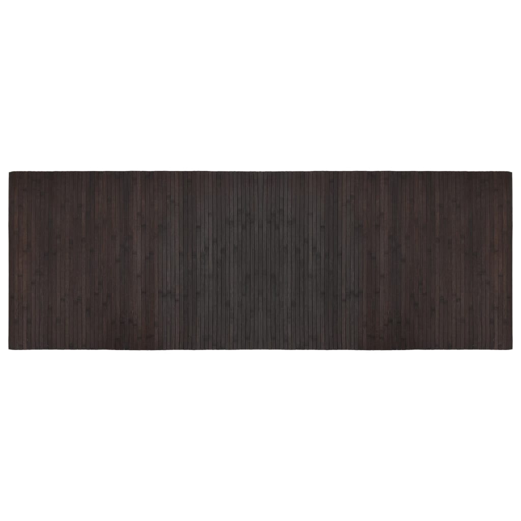 Vidaxl vloerkleed rechthoekig 70x200 cm bamboe donkerbruin