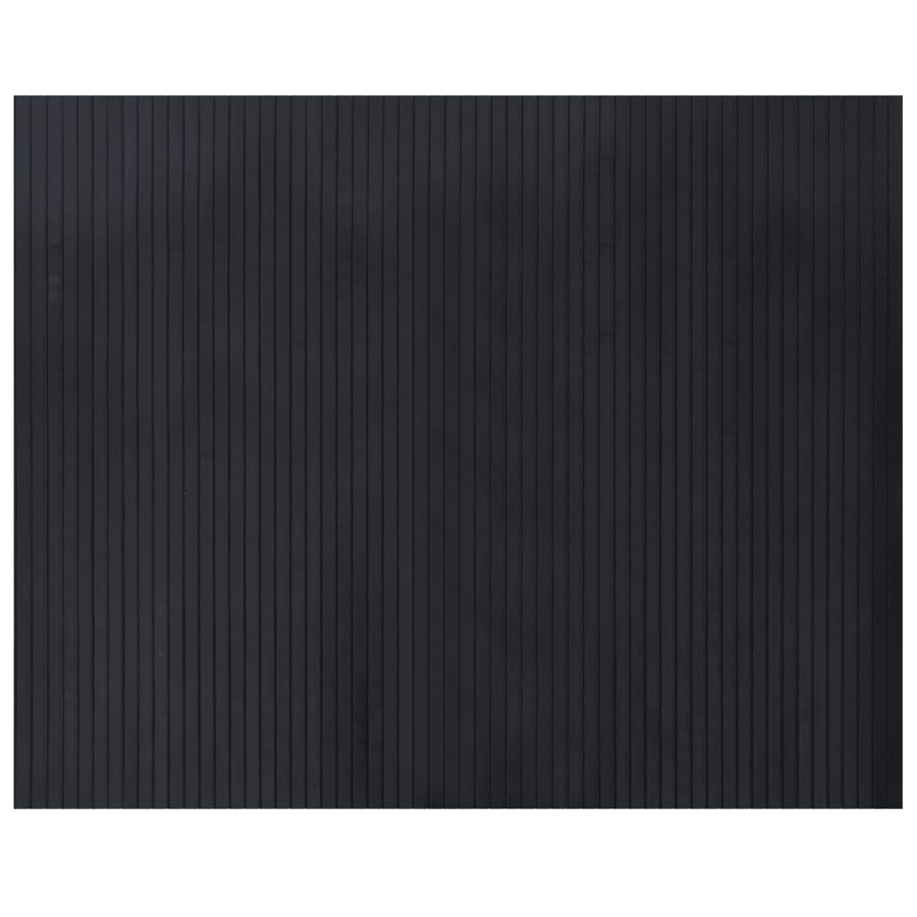 Vidaxl vloerkleed rechthoekig 80x100 cm bamboe zwart